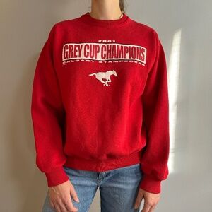 Vintage Stampeders 2001 Grey Cup Champions Sweater
